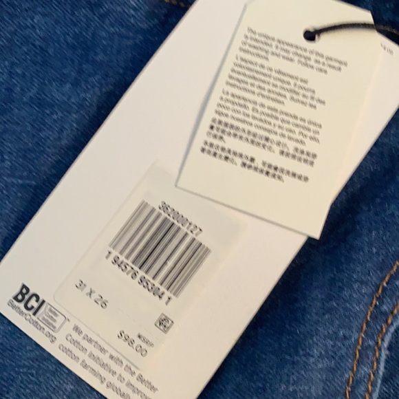 Levi’s/Revolve 501 Original Cropped Raw Hem Jeans/Charleston/Size 31 x 26 - Picture 11 of 11